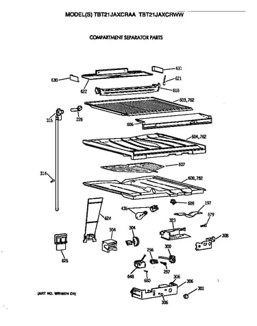 Compartment separator parts