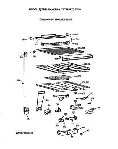 Compartment separator parts