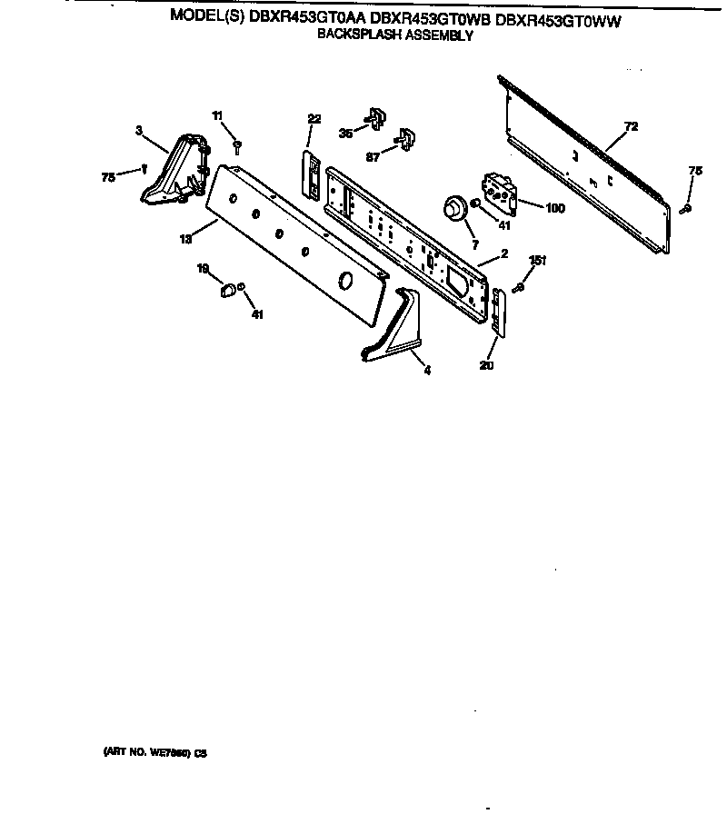 BACKSPLASH ASSEMBLY