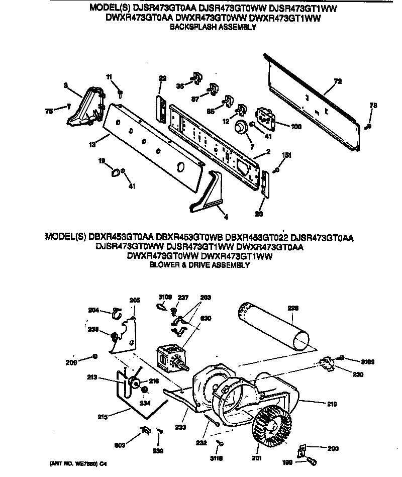 BACKSPLASH ASSEMBLY