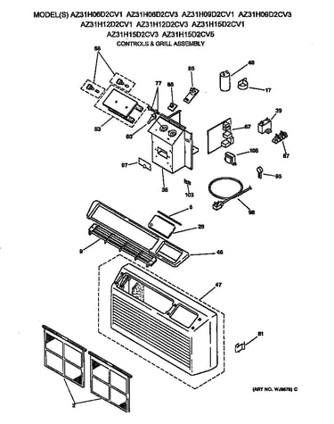 Controls & grill assembly