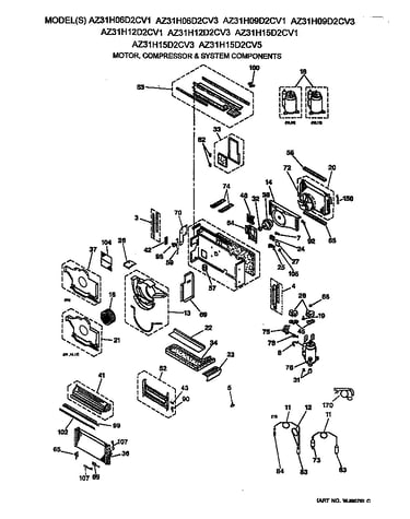 Motor, compressor & system components