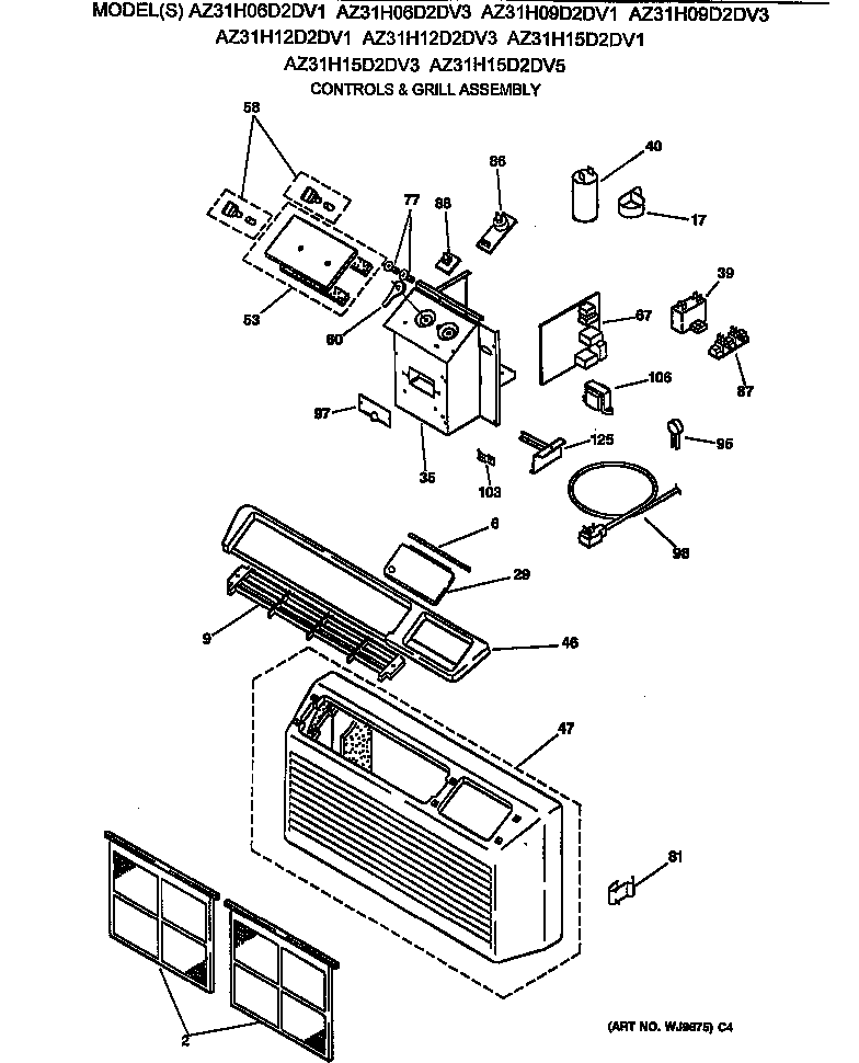 CONTROLS & GRILL ASSEMBLY