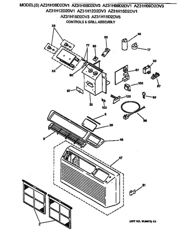 Controls & grill assembly