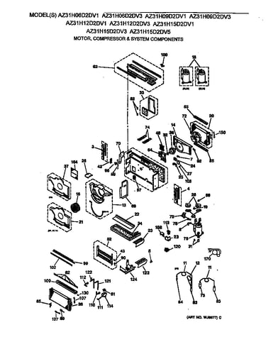 Motor, compressor & system components