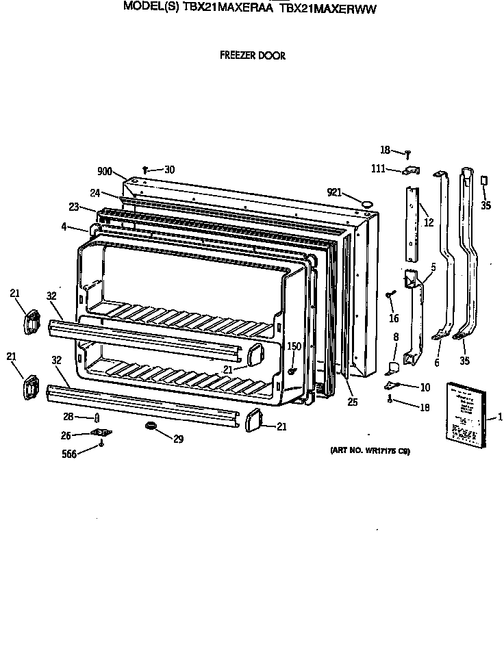 Freezer door