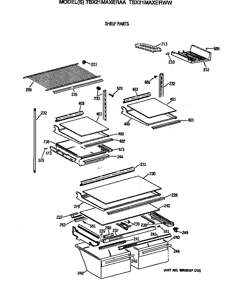 Shelf parts