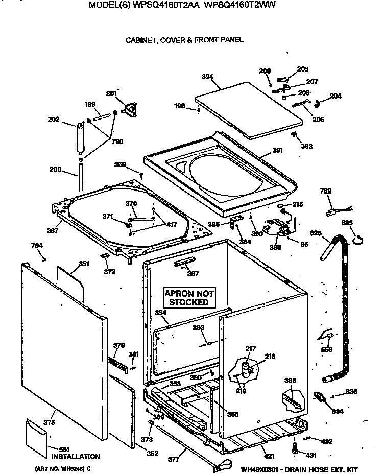 Cabinet, cover & front panel