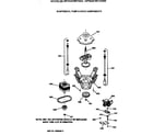 GE WPSQ4160T2WW suspension, pump & drive conponents diagram