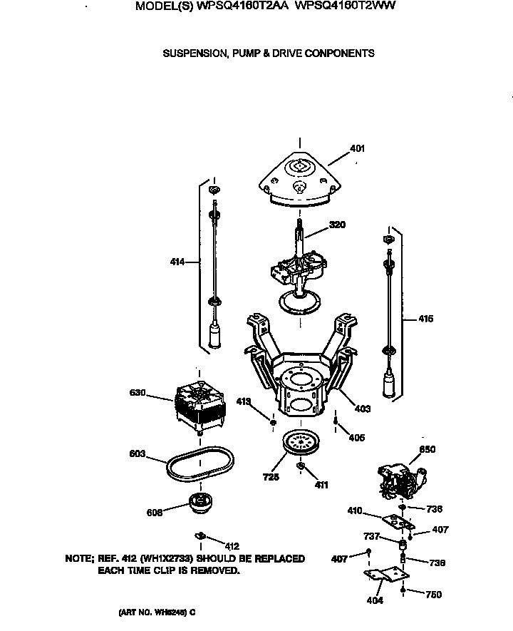 Suspension, pump & drive conponents