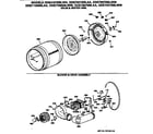 GE DDE4107SBLWH blower & drive assembly diagram