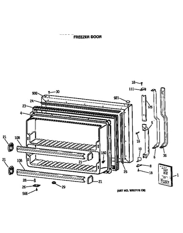 Freezer door