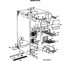 GE TFX24PATAAA freezer section diagram