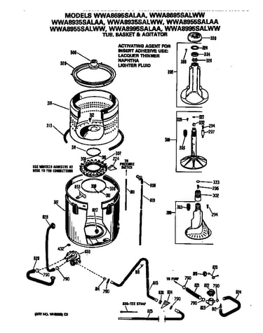 Tub, basket & agitator