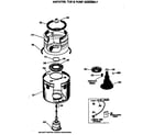 GE WWC8000RAL agitator, tub & pump assembly diagram