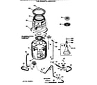 GE WWA6800SALHA tub, basket & agitator diagram