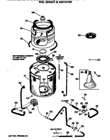 Tub, basket & agitator