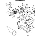 GE WSM2700RBW dryer-motor, blower & belt diagram