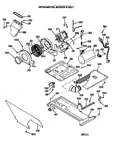 Dryer-motor, blower & belt
