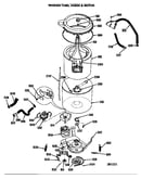 Washer-tubs, hoses & motor