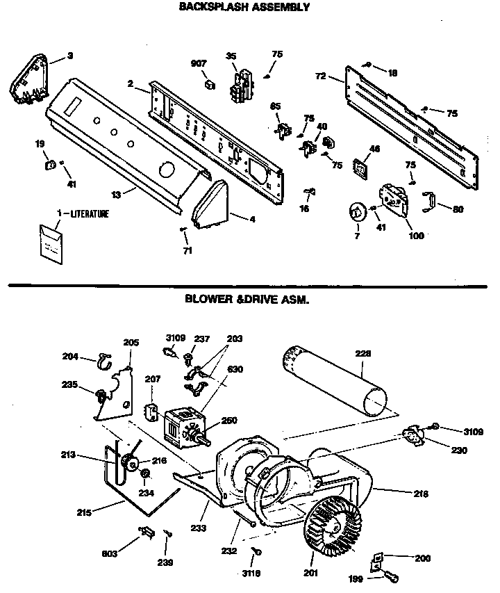 BACKSPLASH ASSEMBLY