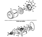 GE DDE7900SAL blower & drive assembly diagram