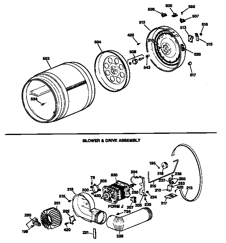 Blower & drive assembly