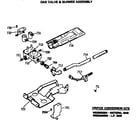 GE DDG9680RFMWW gas valve & burner assembly diagram