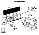 GE DDC5400SBLAD backsplash assembly diagram
