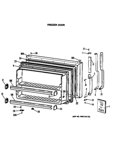 Freezer door