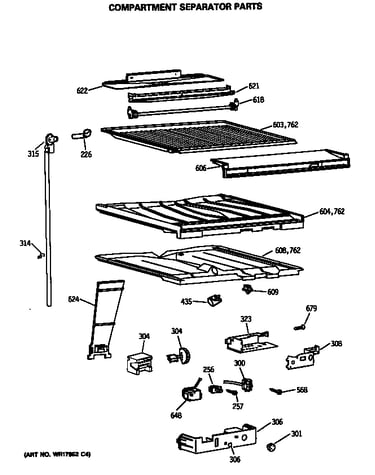 Compartment separator parts