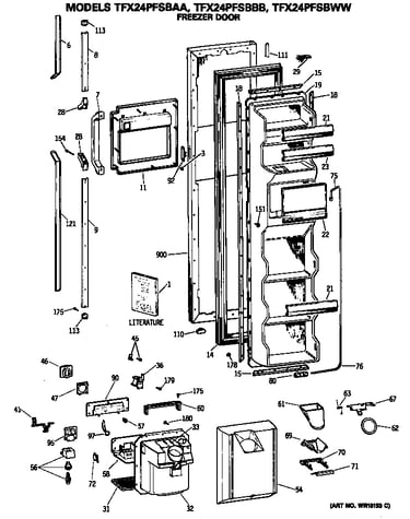 Freezer door