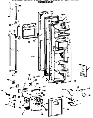 Freezer door
