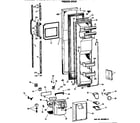 GE TFX27ZRSBAA freezer door diagram