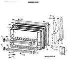 GE TBX18SISGLWH freezer door diagram
