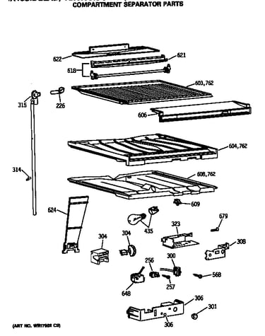 Compartment separator parts