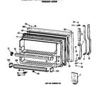 GE TBX19JATMRAD freezer door diagram