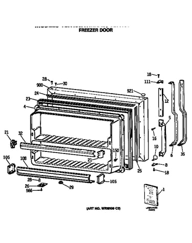 Freezer door