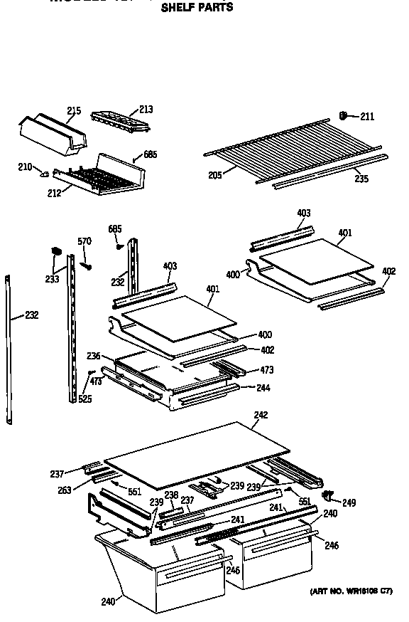 Shelf parts