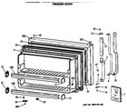 GE TBX21GATMRAD freezer door diagram