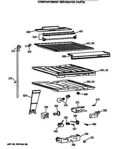 Compartment separator parts