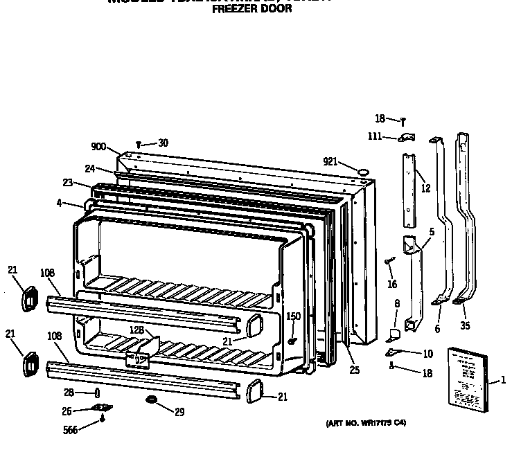 Freezer door