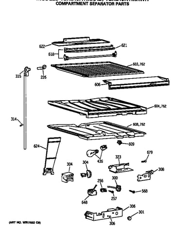 Compartment separator parts