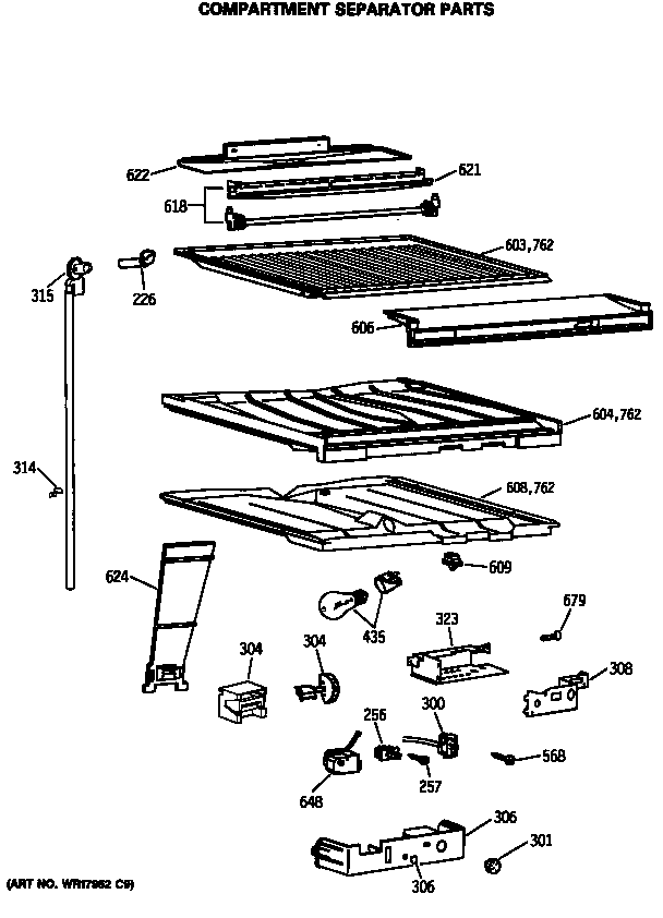 COMPARTMENT SEPARATOR PARTS