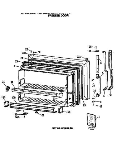Freezer door