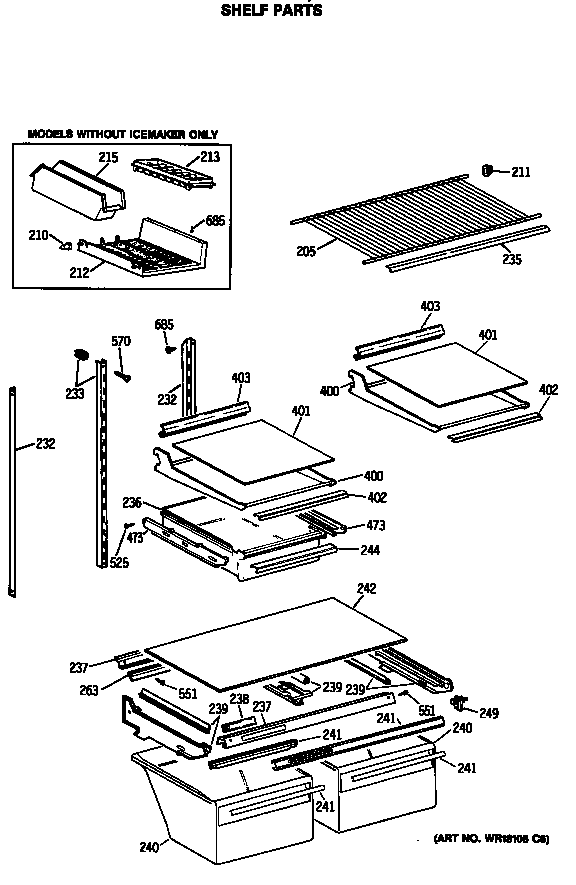 Shelf parts