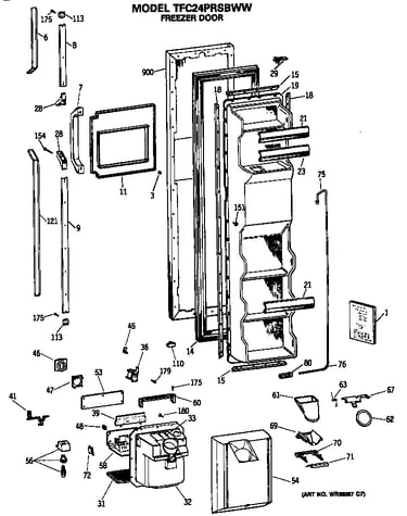 Freezer door