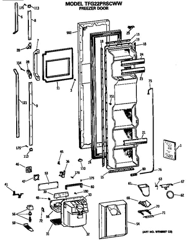 Freezer door