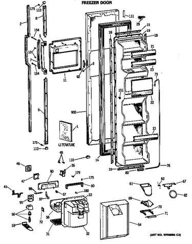 Freezer door