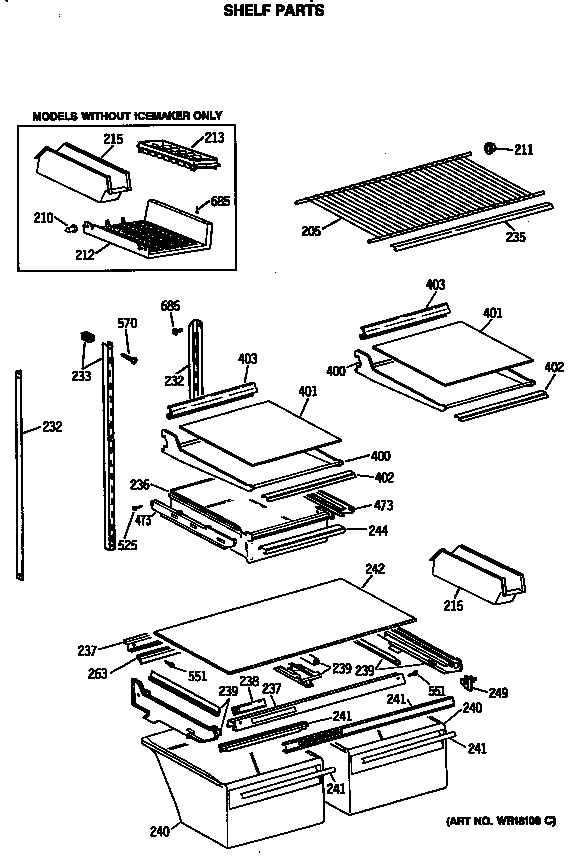Shelf parts